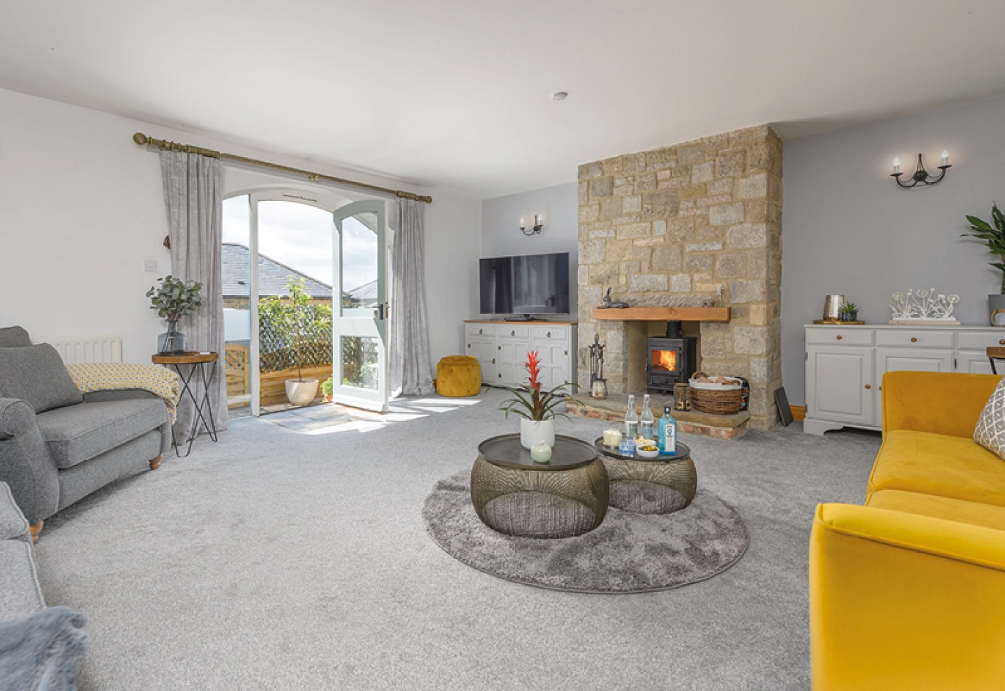 Living area at Apple Tree Barn