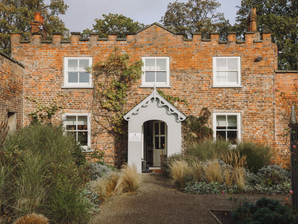 Country cottage with painted porch