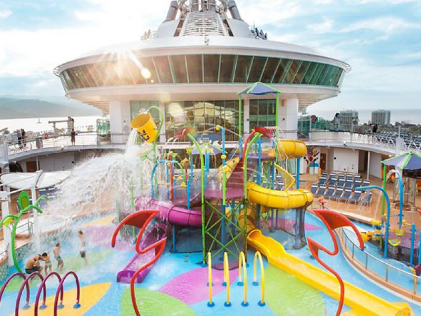 Royal Caribbean water park top deck