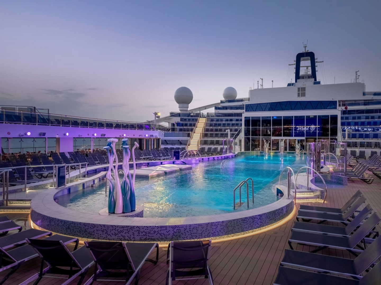 MSC swimming pool top deck