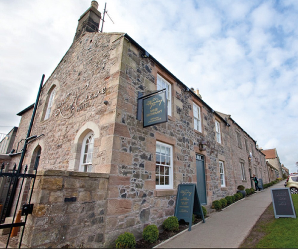 Front and side view from outside The Lord Crewe