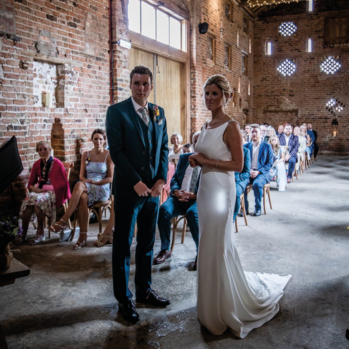 bride and groom during ceremony