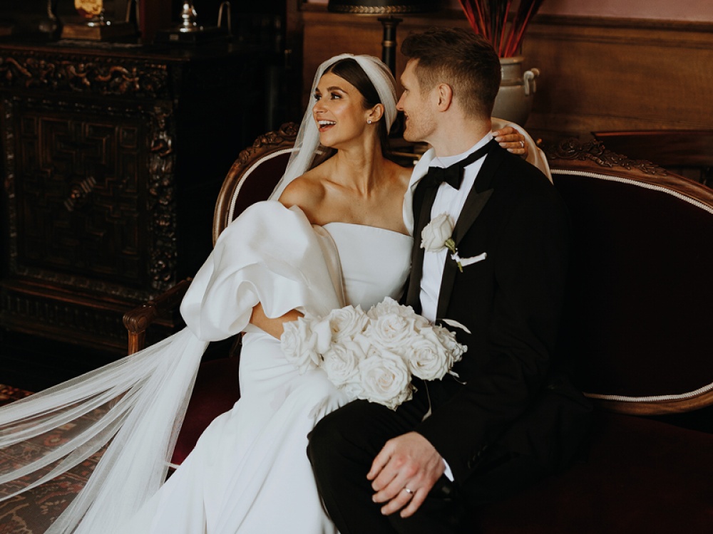 Mark and Simmone on their wedding day