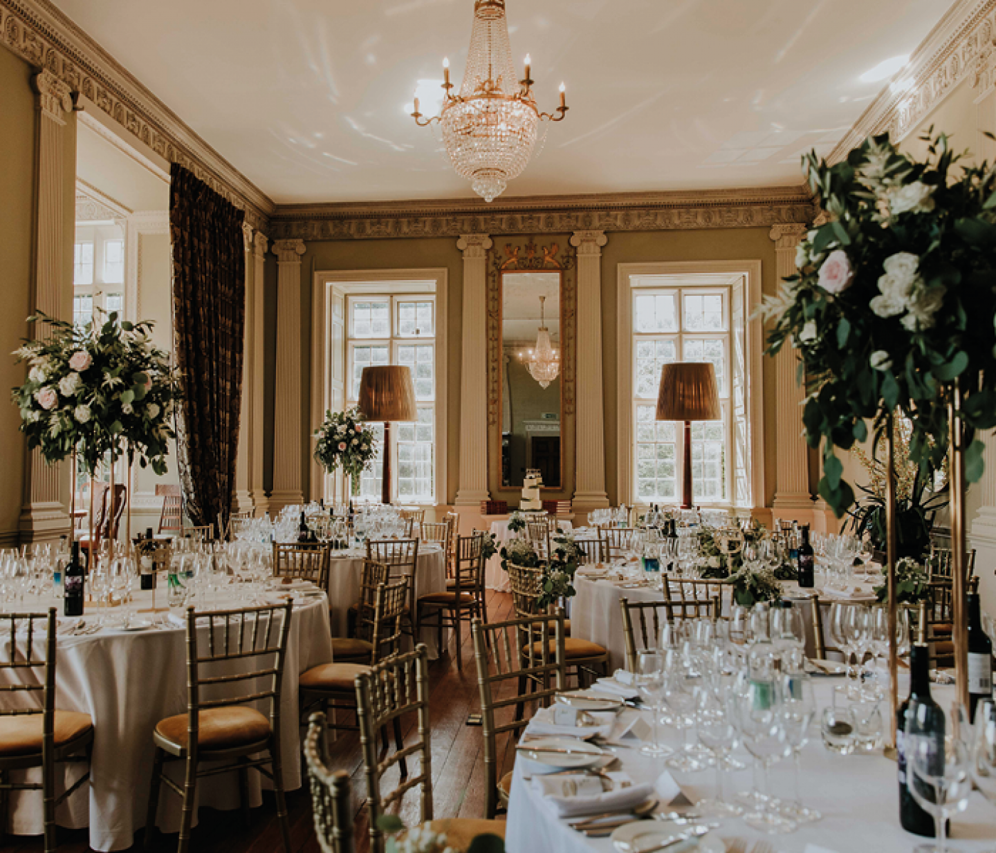 wedding breakfast set up