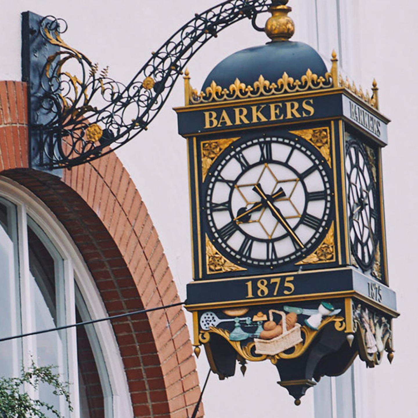 ornate clock outside Barkers Northallerton