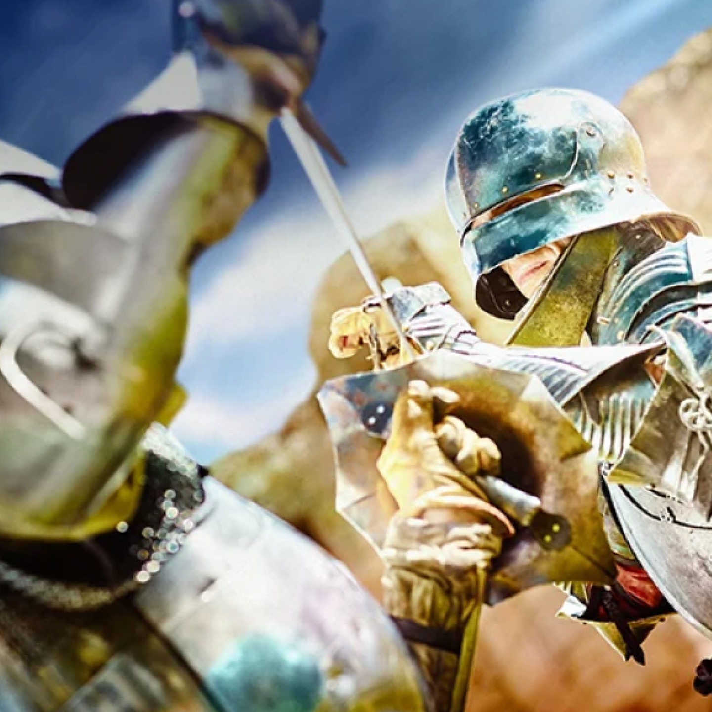 Knights fighting at Scarborough Castle tournament