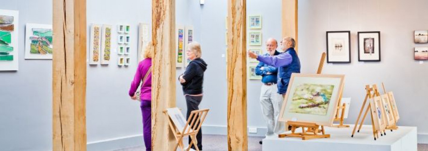 Visitors exploring Inspired by... gallery