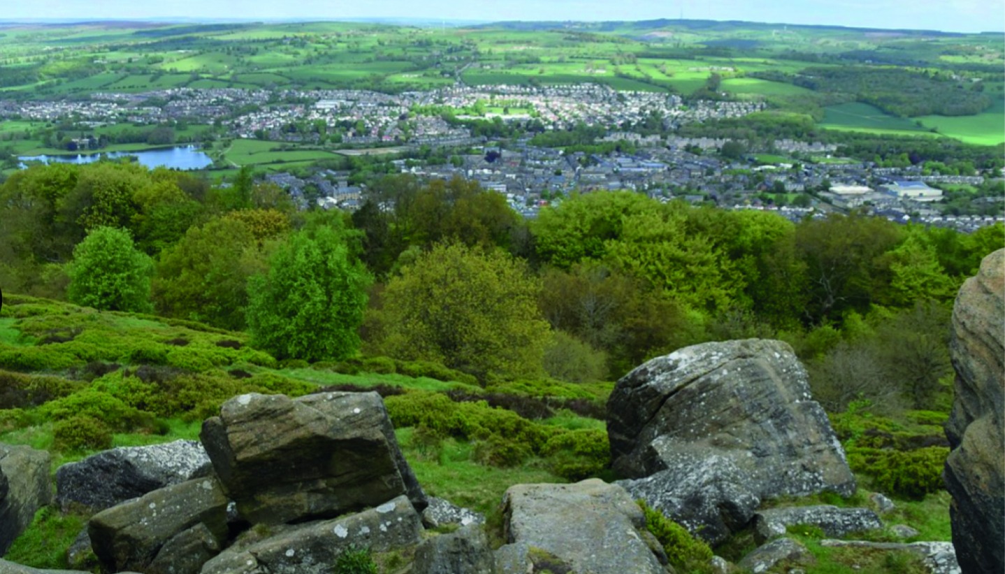 Knotties Stone on Otley Chevin over looking Otley