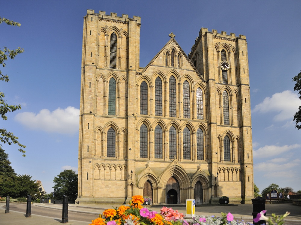 cathedral with blue skies