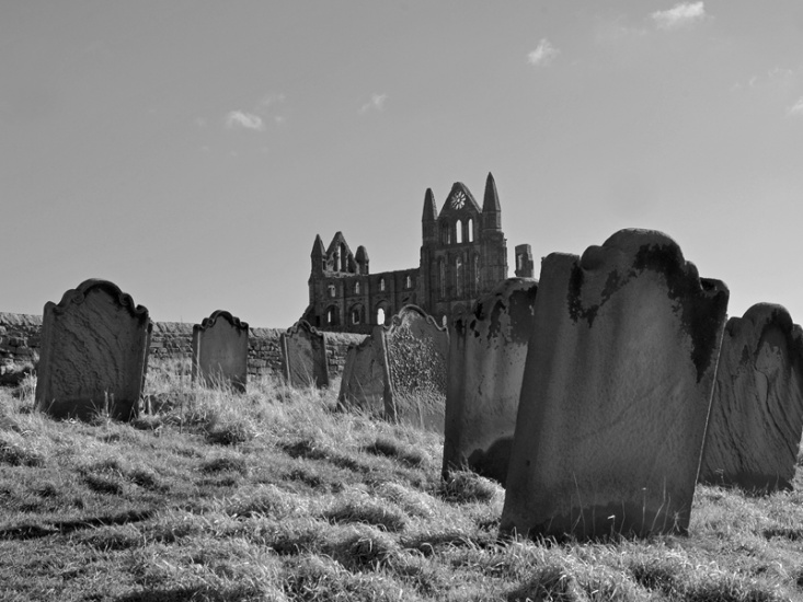 Gravestones near Whitby Abbey