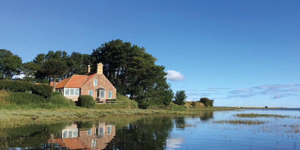 The Mill House overlooking Lindisfarne Bay