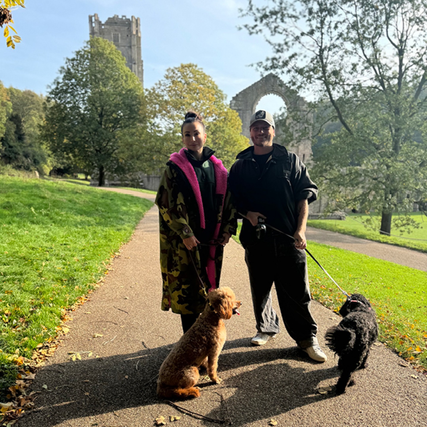 Matt and Roxy at Fountains Abbey