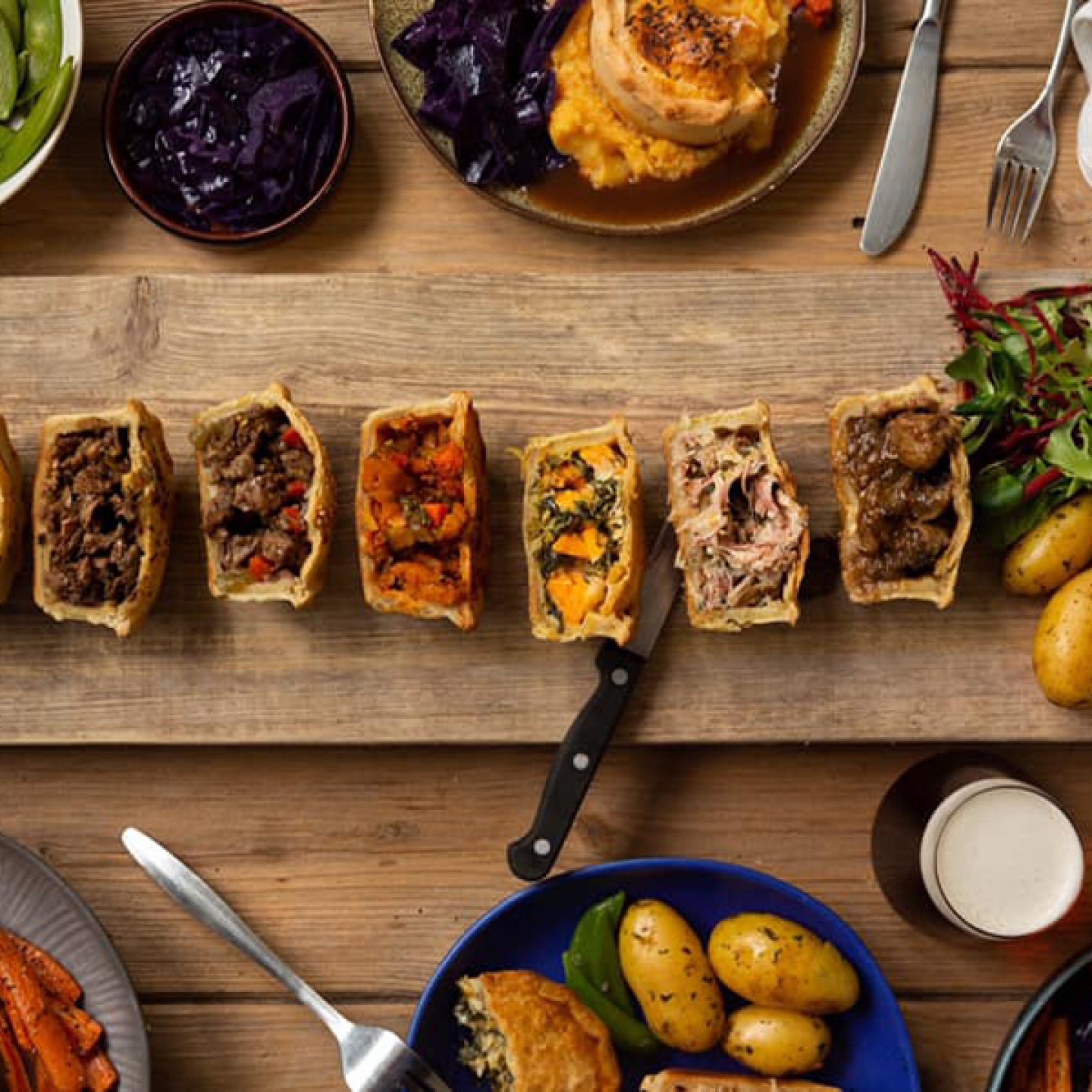 Ariel view of a sharing platter