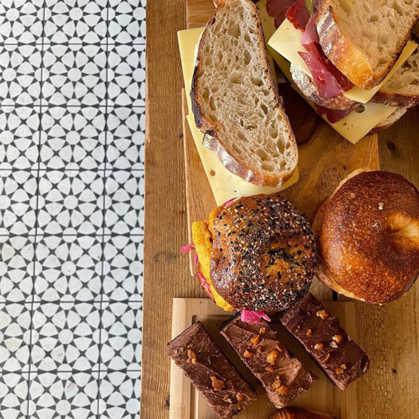Board of food at Brew and Bite