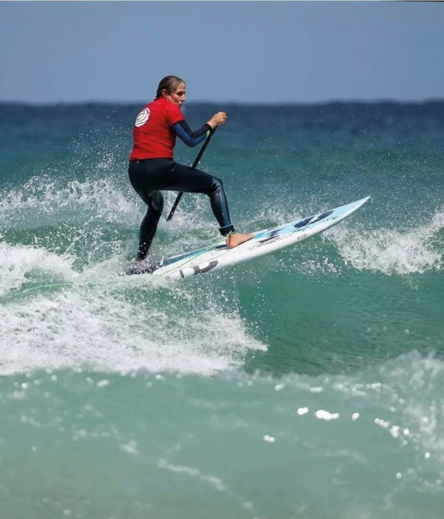 woman surfing