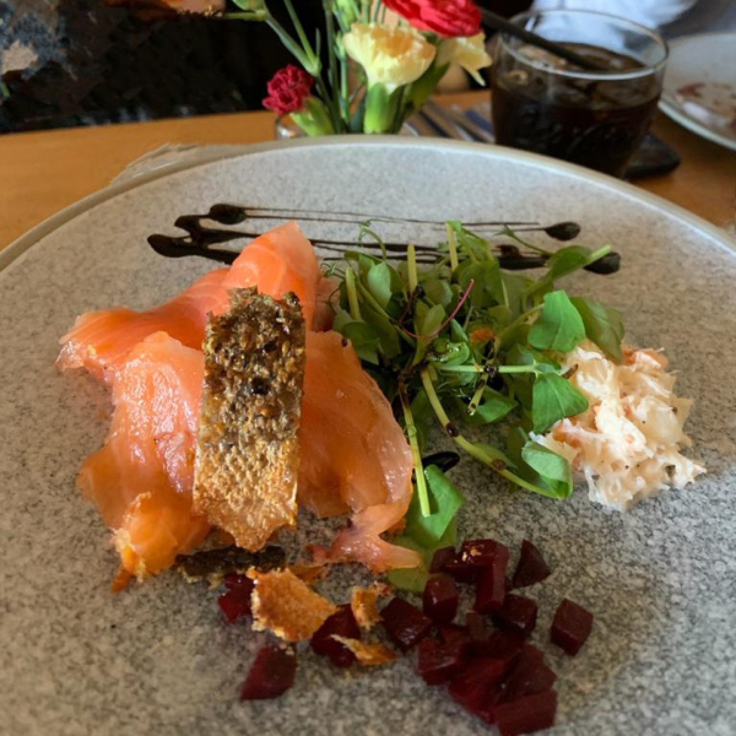 Smoked salon dish at The Bay Horse
