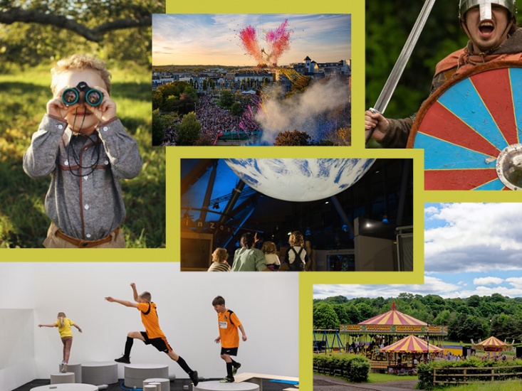 Collage of events from the article