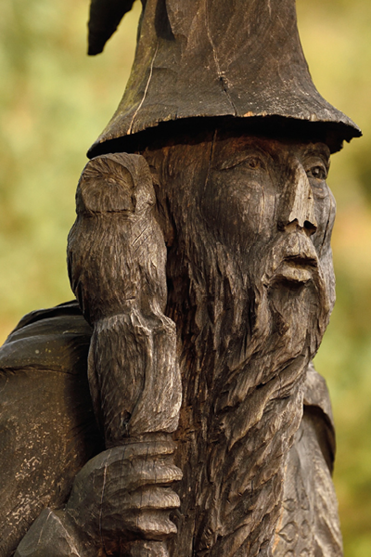 William the Wizard carved out of wood