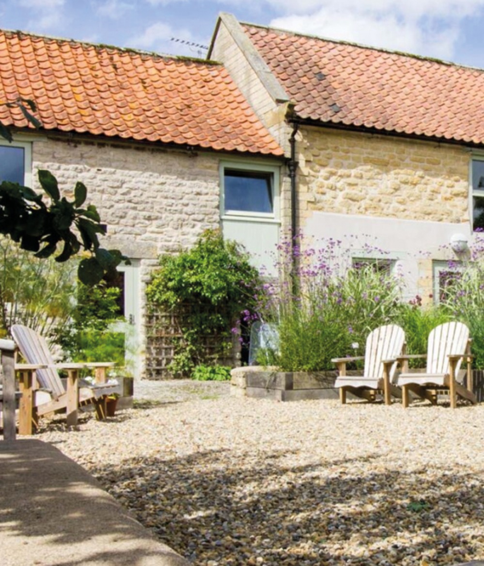 Gravelled courtyard at Townend Farm