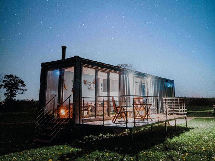Shipping container turned into accommodation