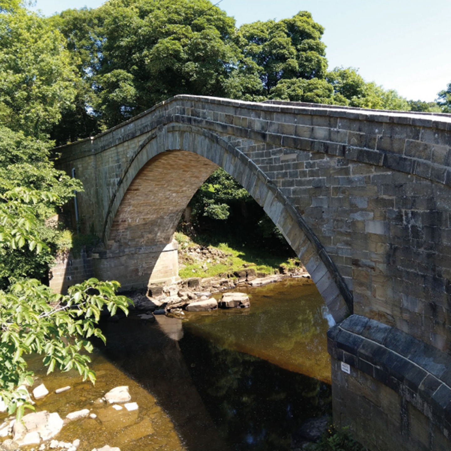 Footbridge over river