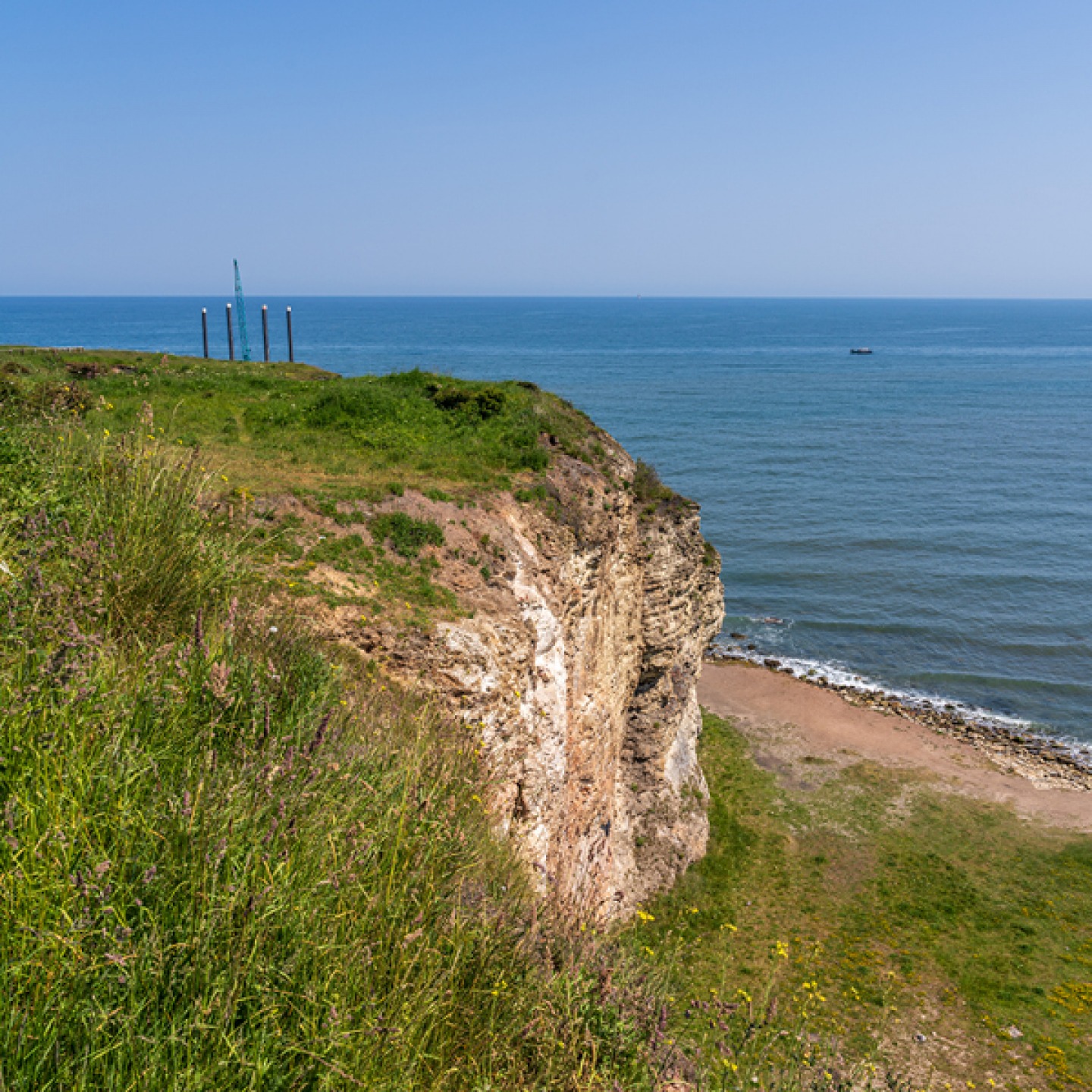 Nose's Point in Seaham, cliff formations looking out to sea