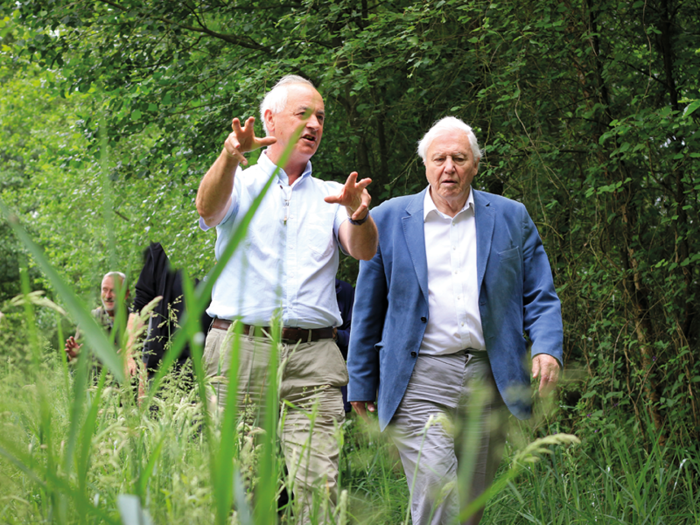 David Attenborough and Professor Alastair Fitter at Askham Bog (c) Tom Marshall