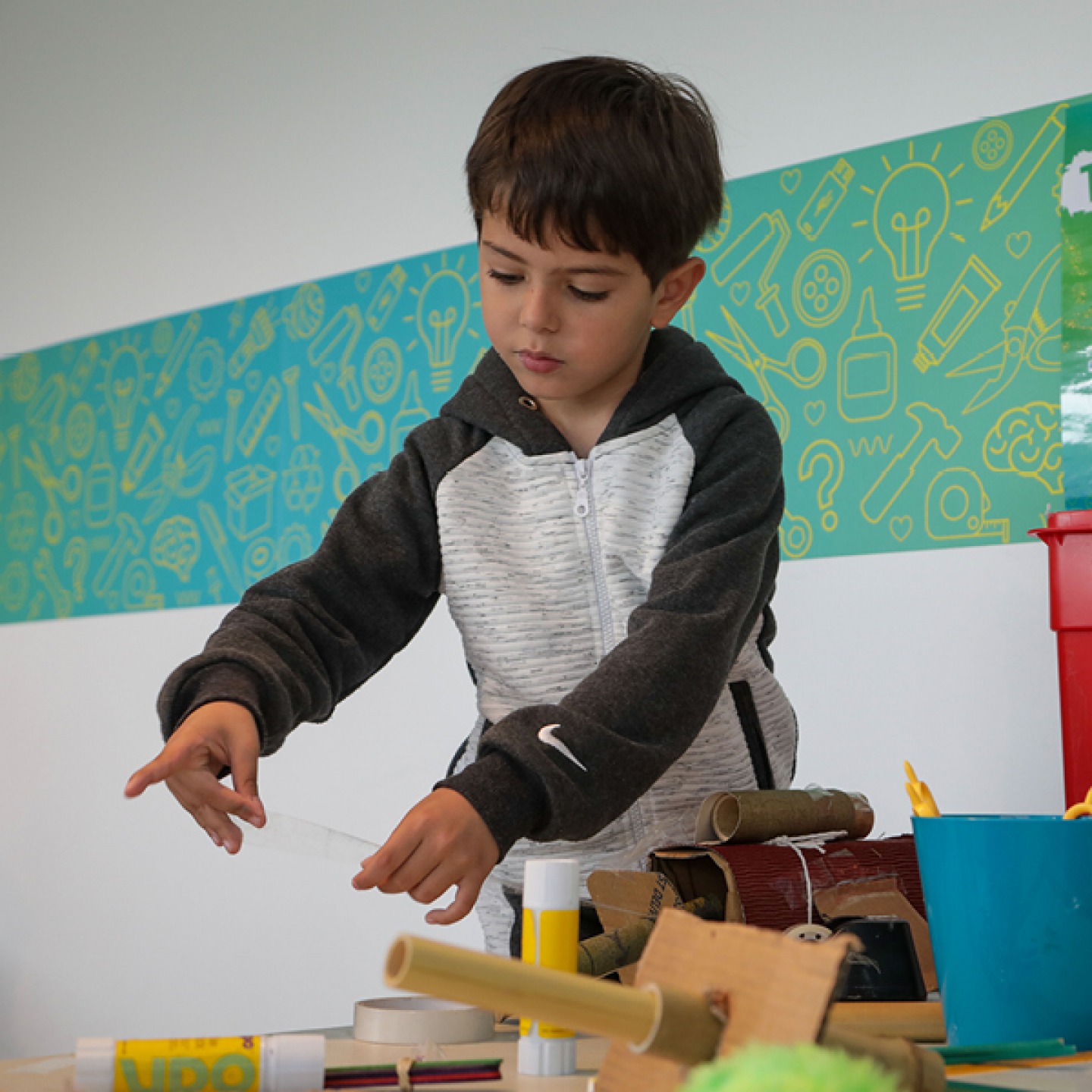 little boy playing