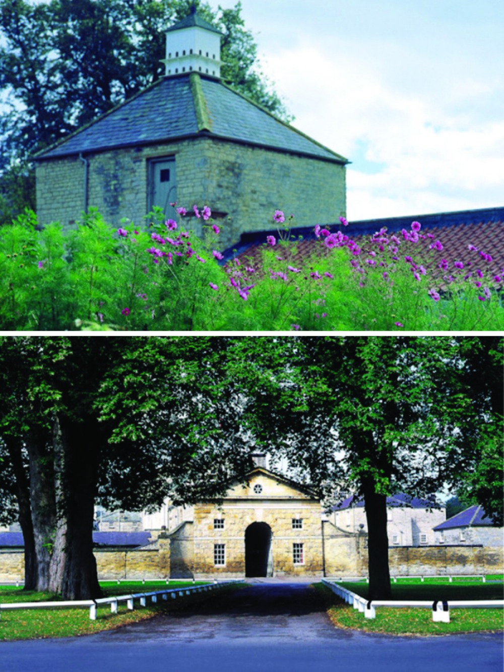 external views of building and gardens