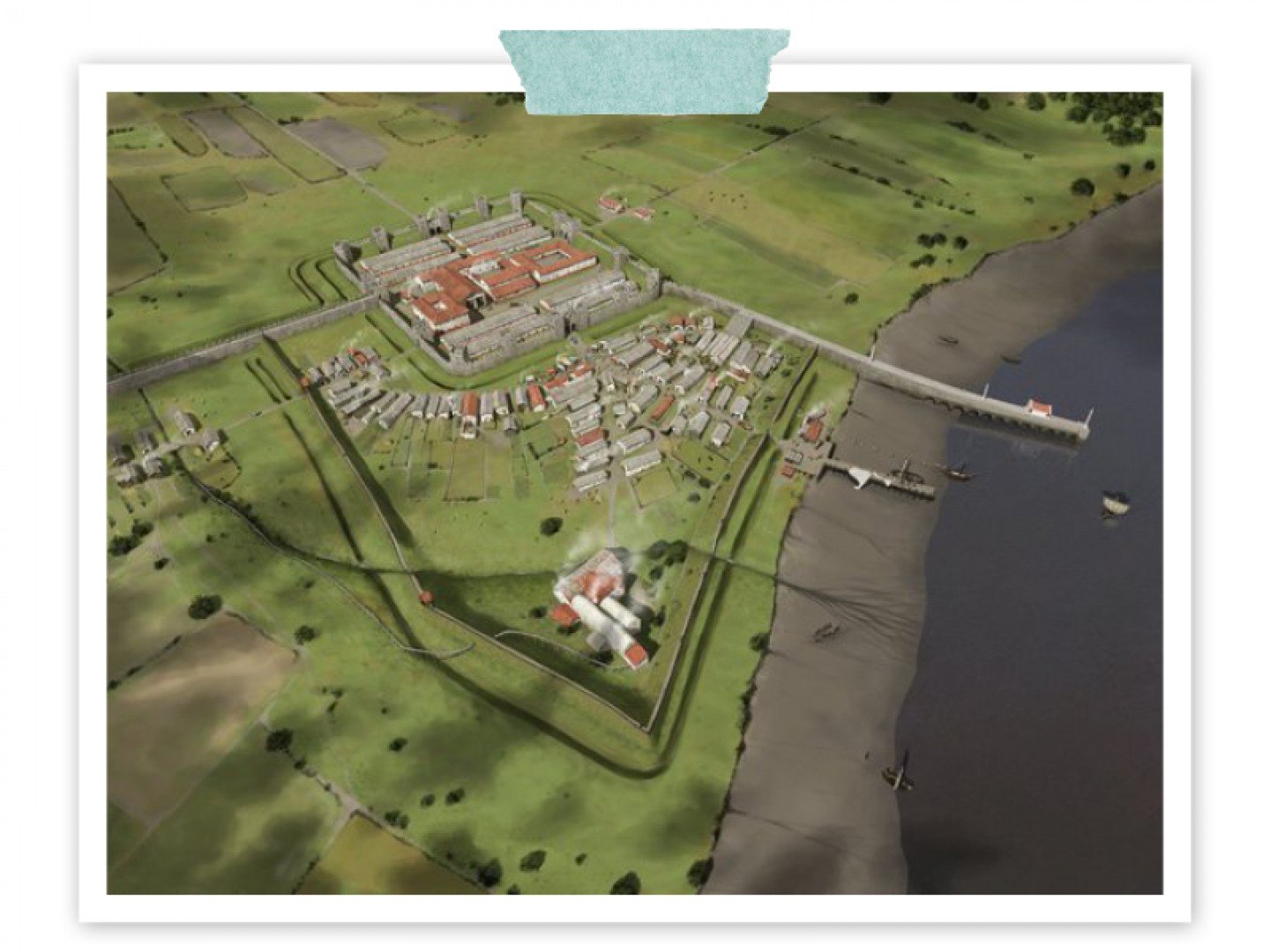 Ariel view of Segedunum Roman Fort