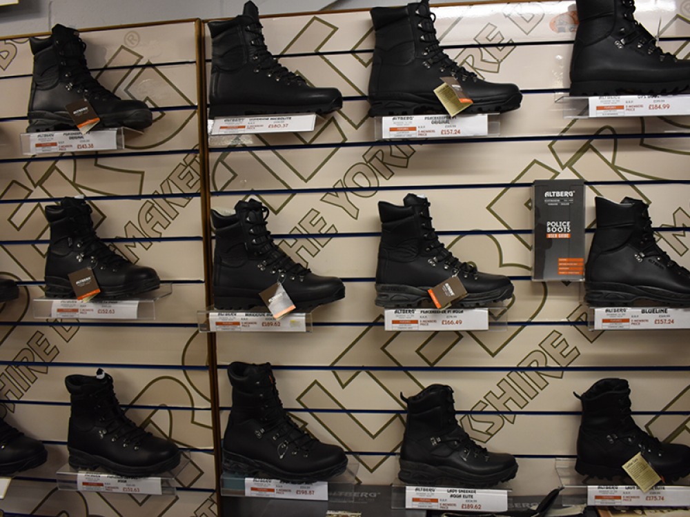 selection of Altberg police boots
