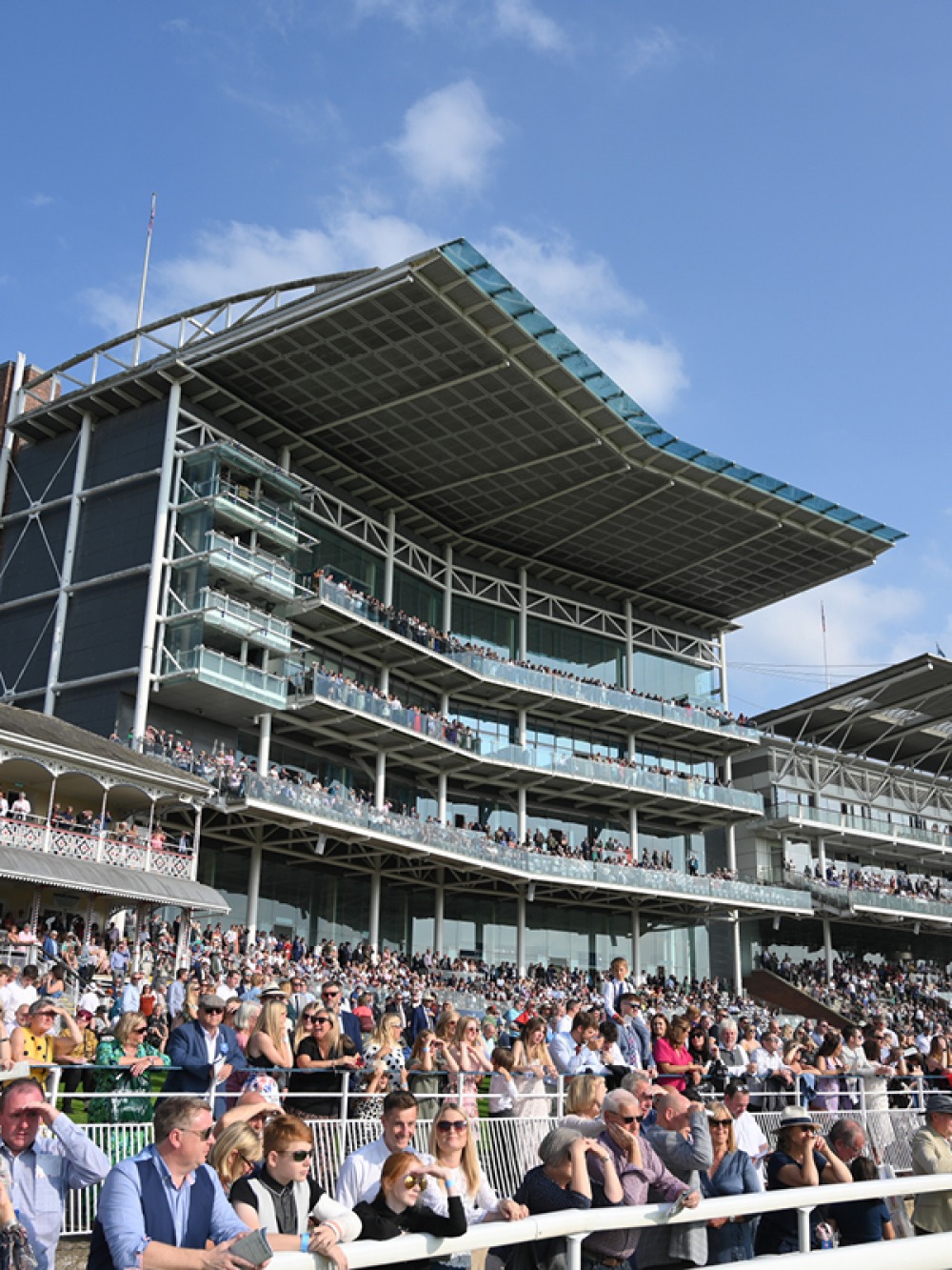 People in the stands at York Racecourse