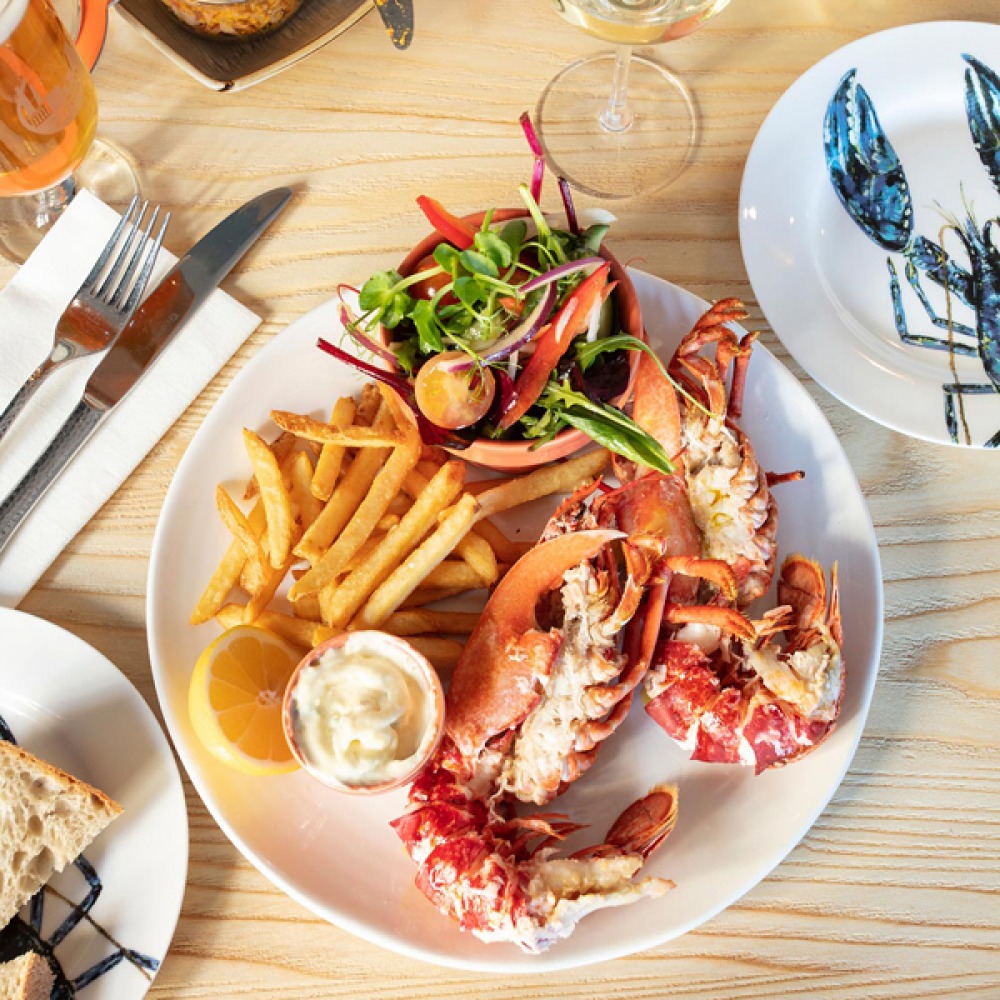 lobster and chips