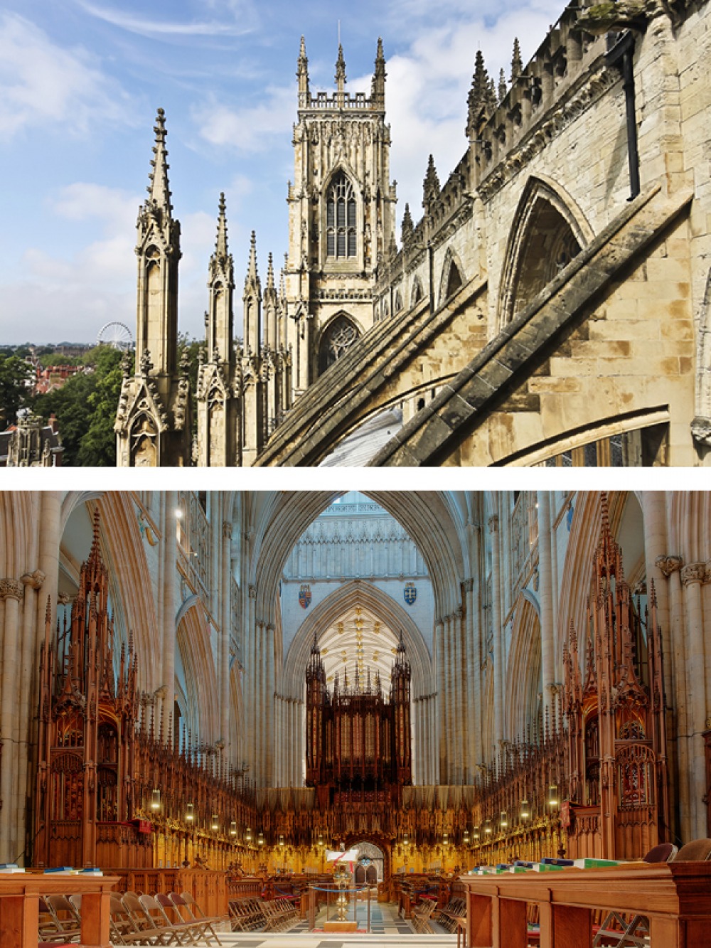 Internal and external shot of York Minster
