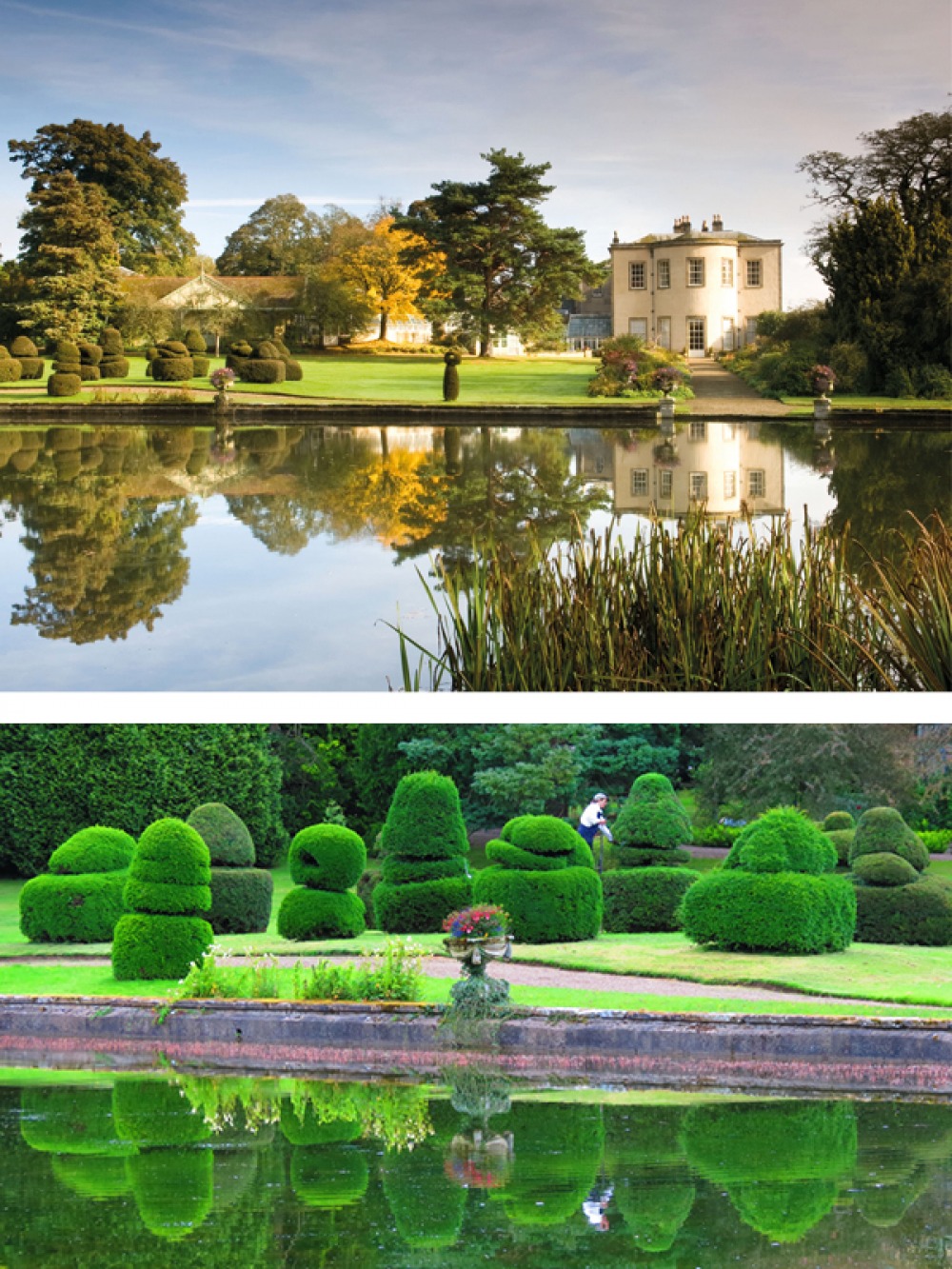 Thorp Perrow external building shot and lake and gardens