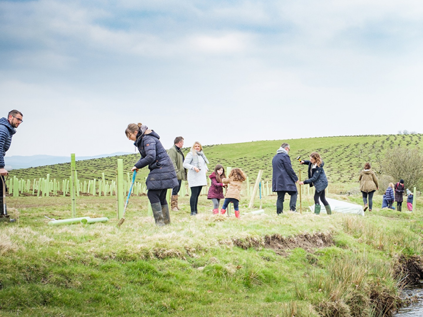 Community tree planting at Broughton Hall Sanctuary 2. c.Broughton Hall Estate