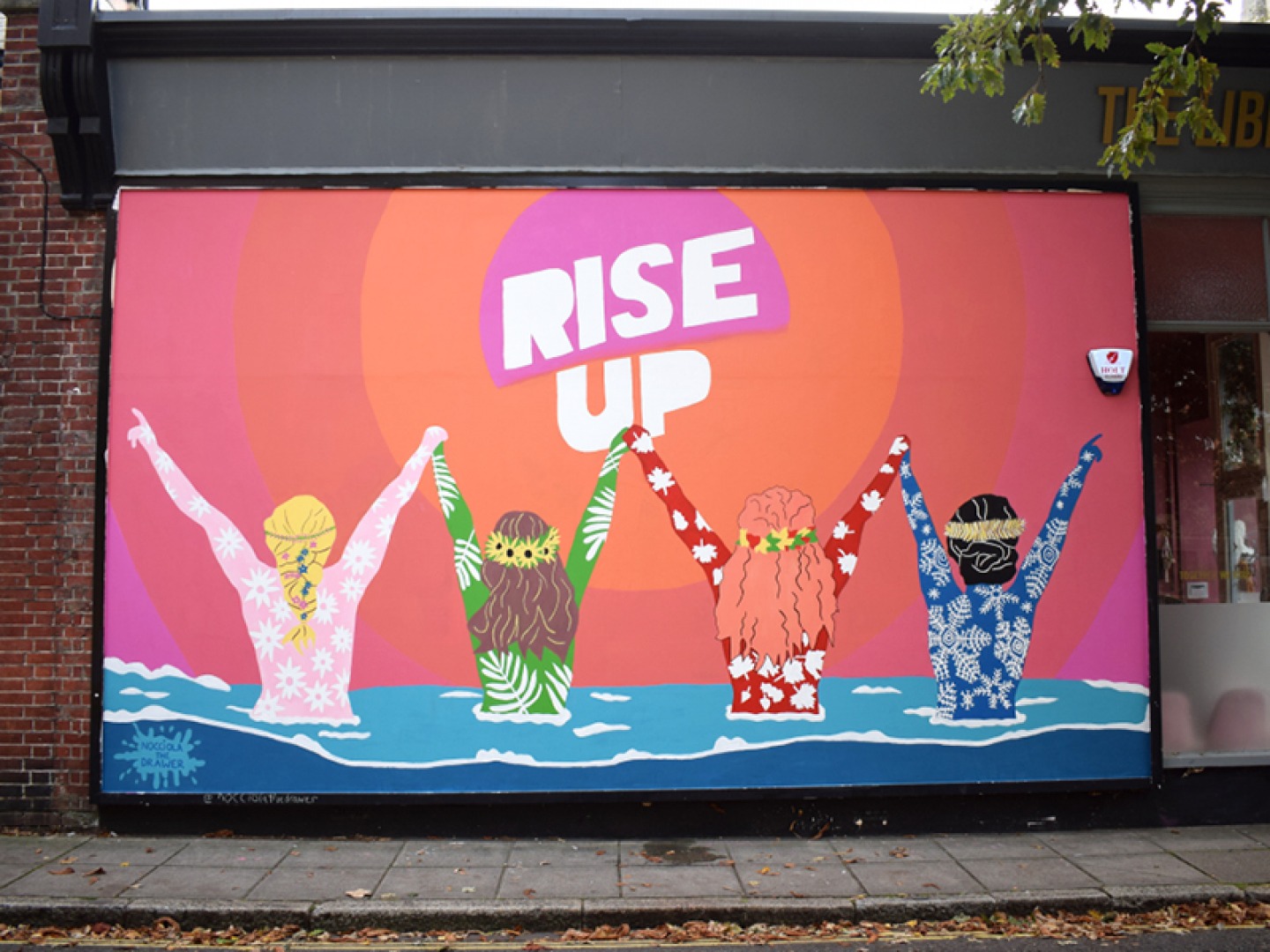Hazel Oakes rise up street art