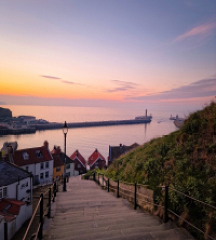 steps down to the harbour