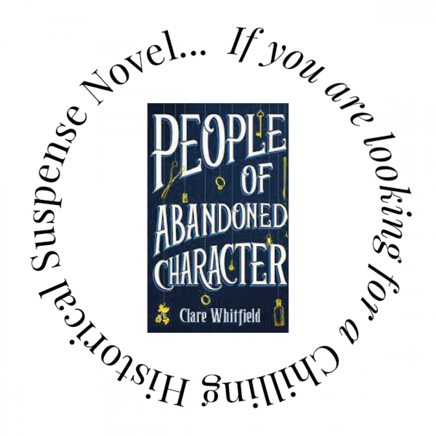 book cover with a circle of text around it