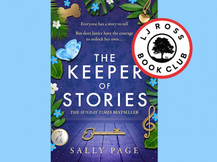 Book cover on blue background