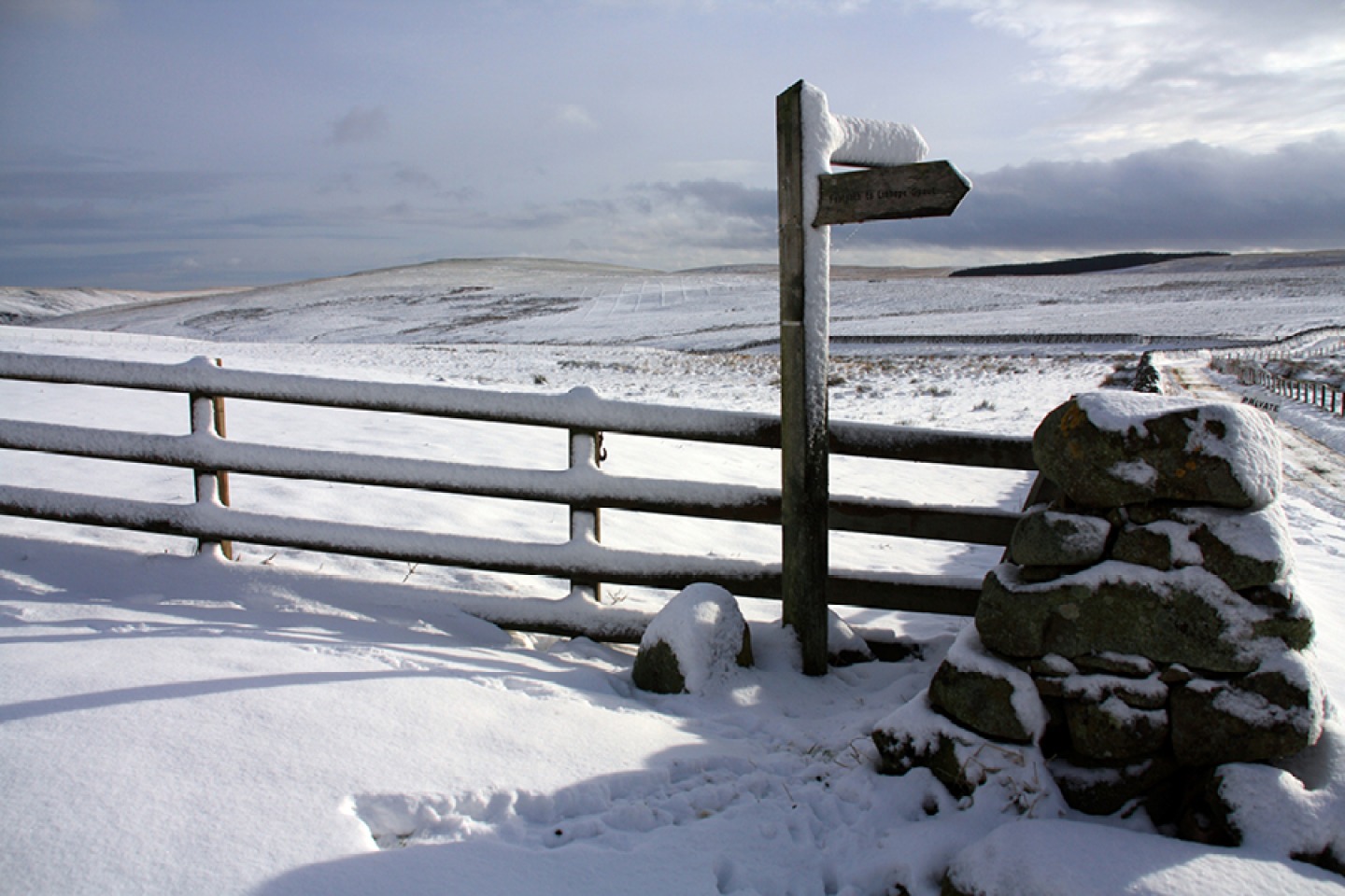 ‘Break the brod’, the first person to walk across a field of fresh snow.