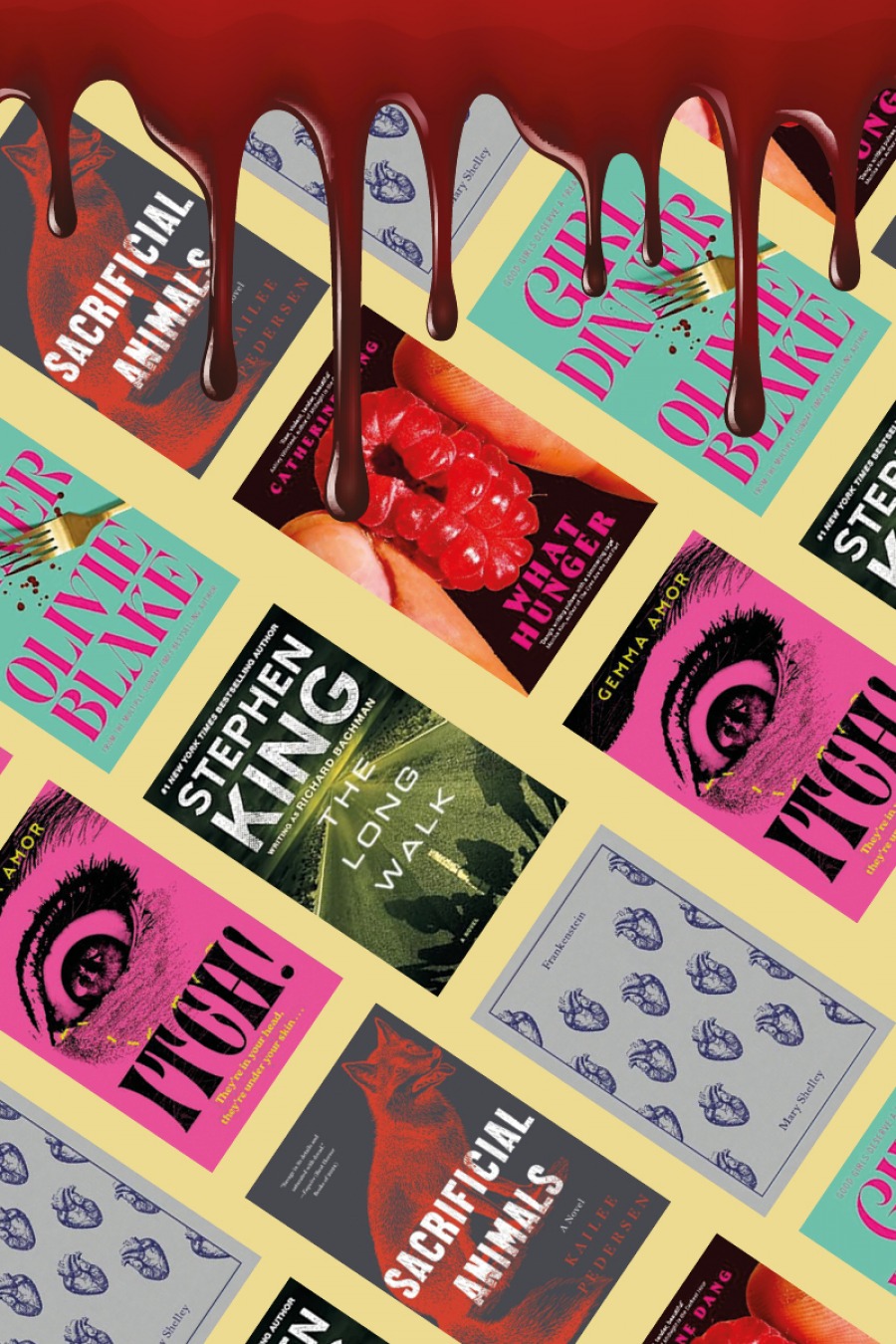 Book cover with blood dripping down the image