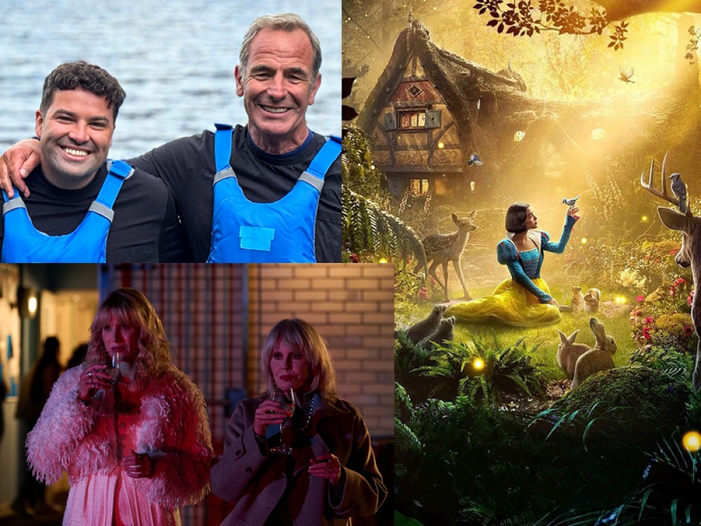 Clockwise from top left: Robson Green’s Weekend Escapes (c) BBC, Zoila Brozas | Snow White | Amandaland (c) BBC, Merman, Natalie Seery