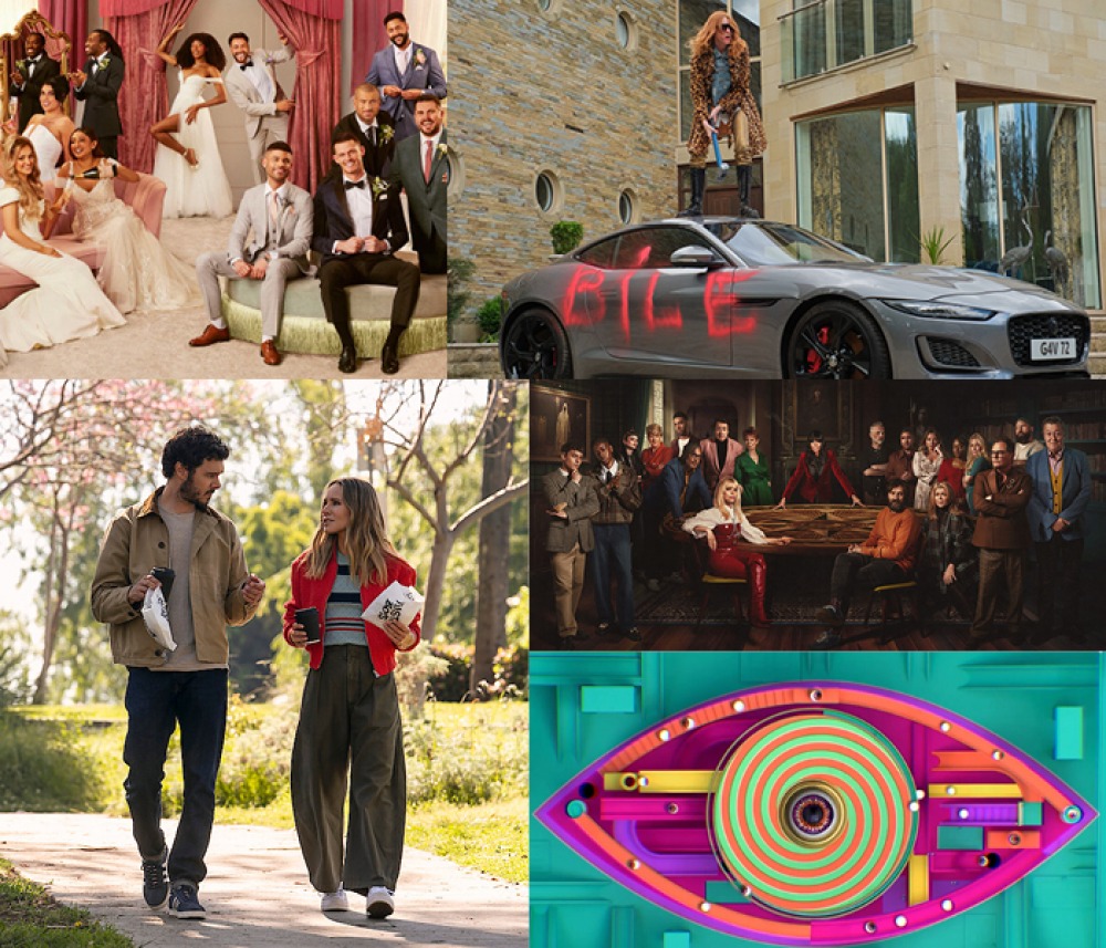 Clockwise from top left: Married at First Sight | Riot Women | The Celebrity Traitors | Big Brother | Nobody Wants This