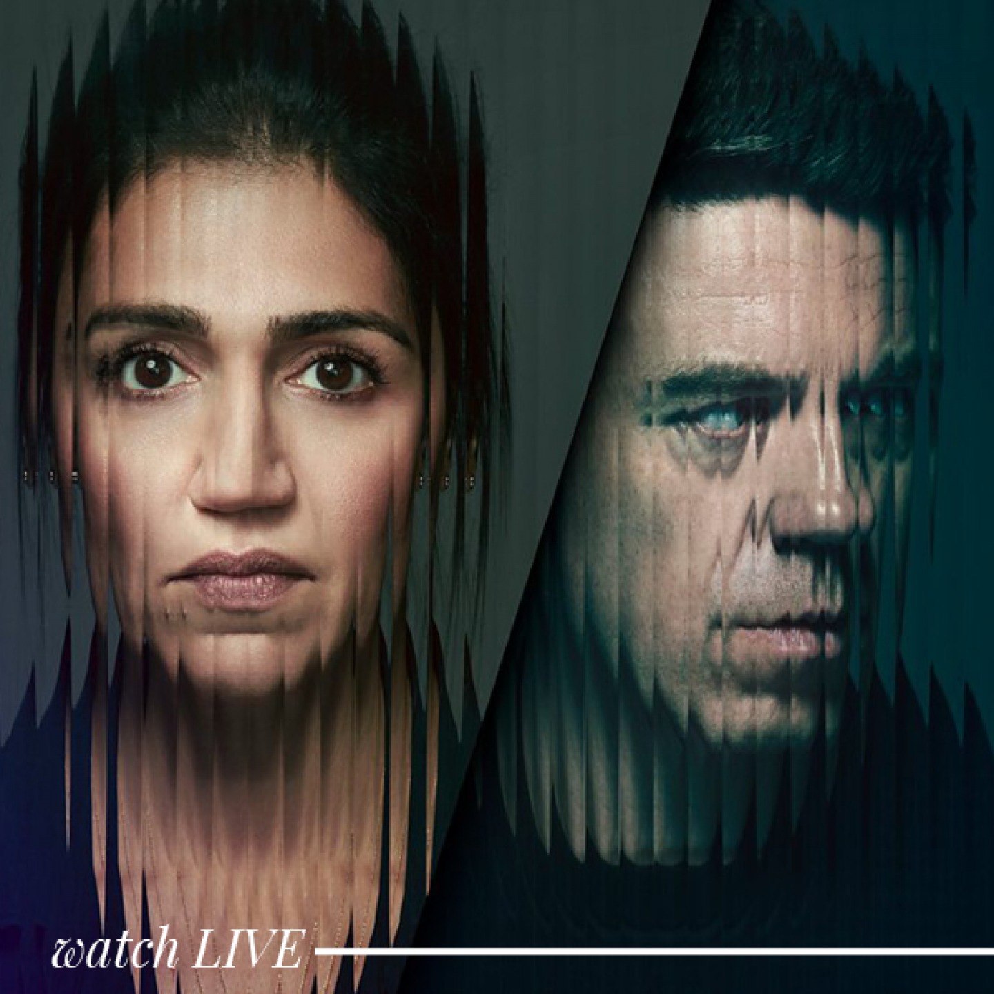 TV show promo: 2 people behind glass