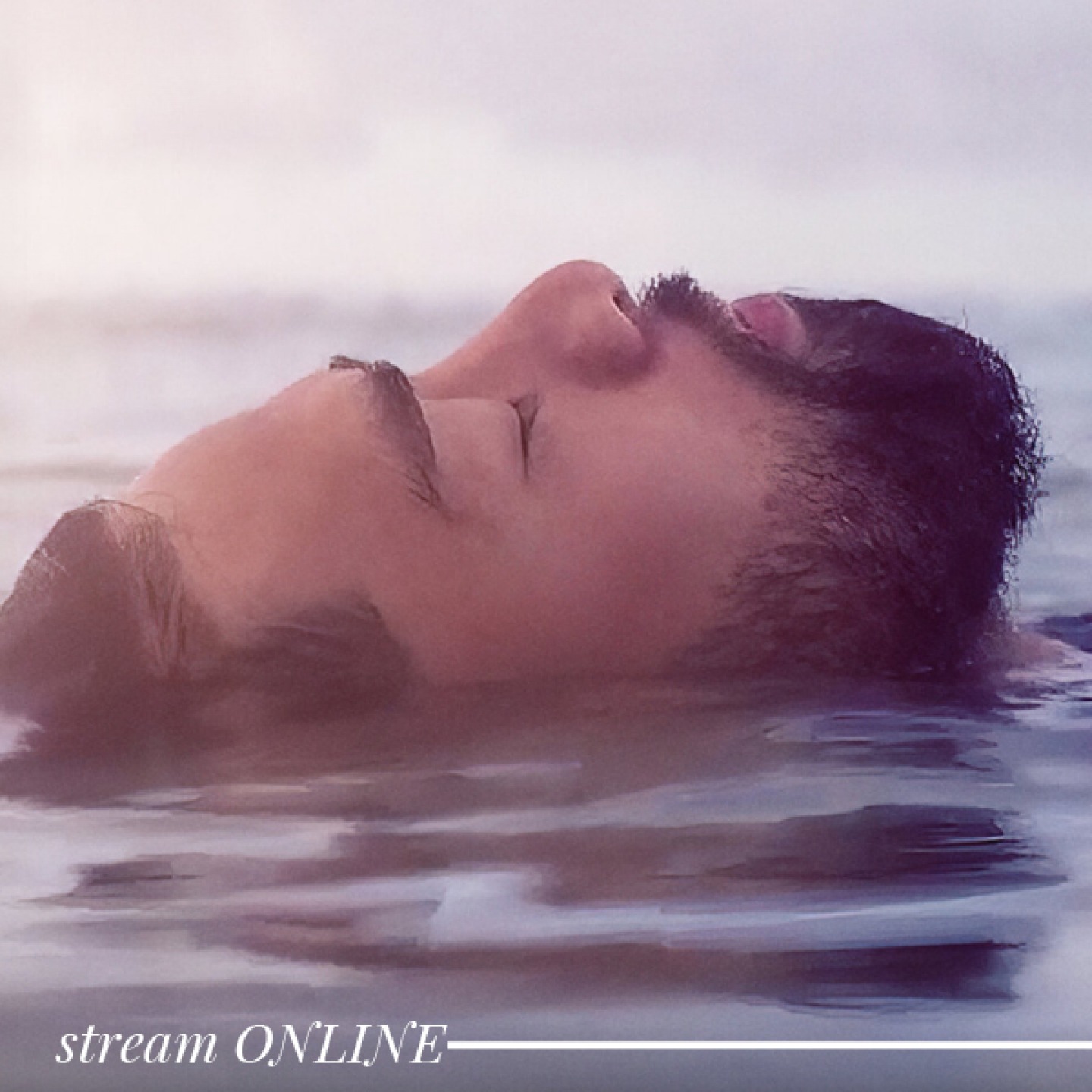 man in water