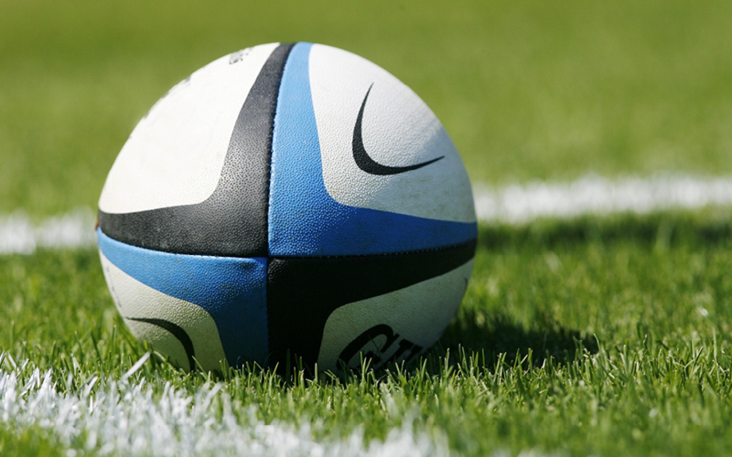 rugby ball on grass
