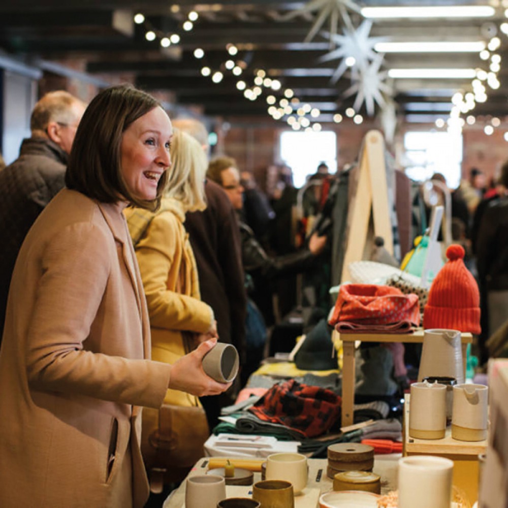 woman at a market stall
