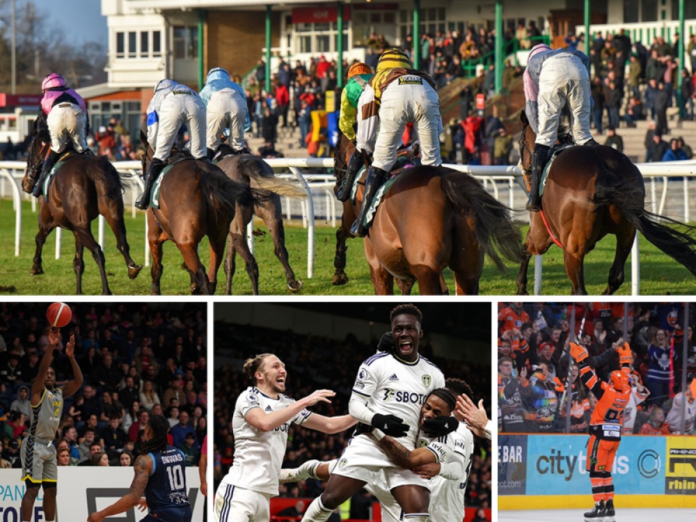 Collage of featured sports events