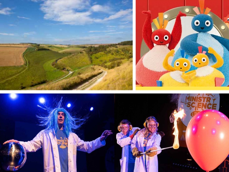 Collage of featured shows